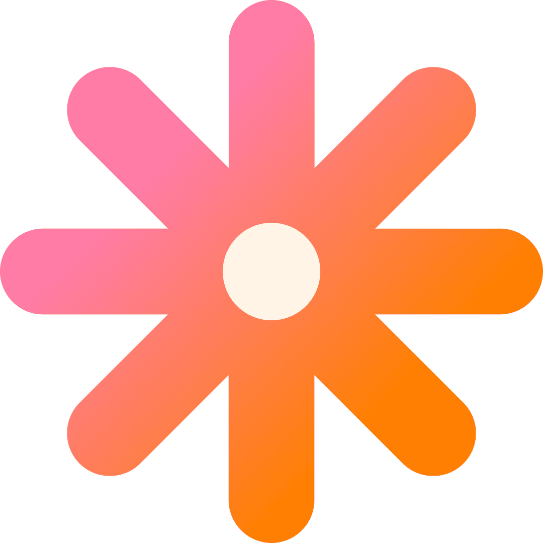 Colorful Gradient Starburst Icon on Transparent Background, Vibrant Radiant Symbol