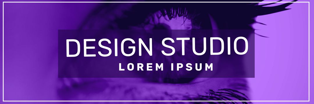 Purple Eye-Themed Design Studio Banner for Creative Branding - Download Free Stock Templates Pikwizard.com