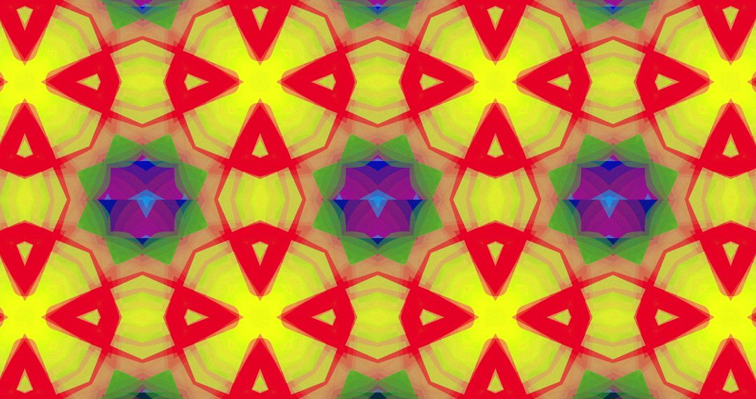 Vibrant Kaleidoscope Patterns on Gradient Background