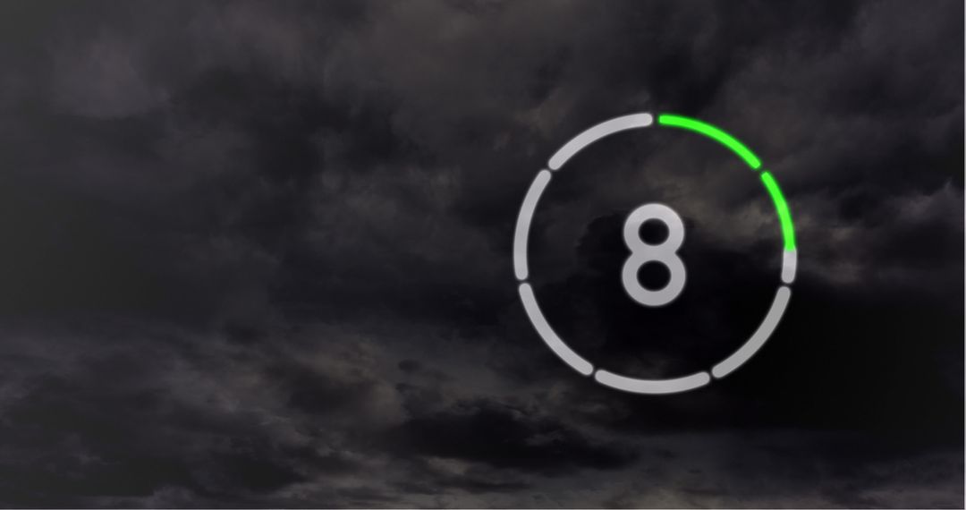 Dramatic Countdown with Moving Clouds Background