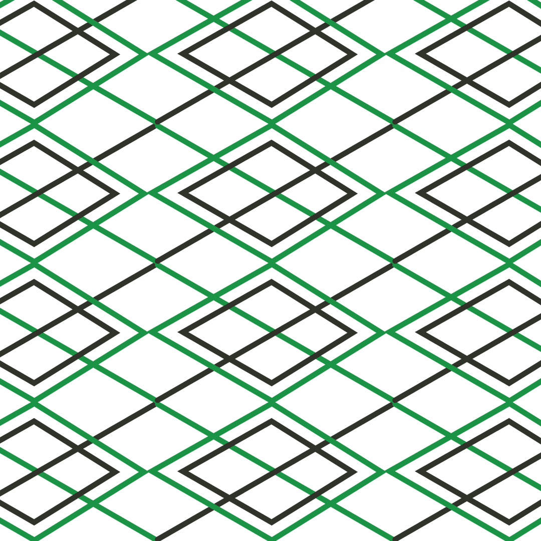 Geometric Black and Green Pattern on Transparent Background