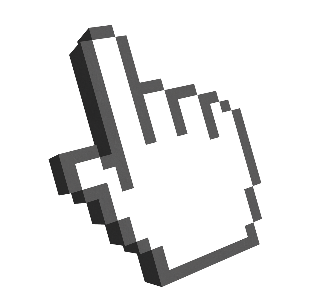 Pixelated White Pointer Icon Isolated on Transparent Background - Download Free Stock Images Pikwizard.com