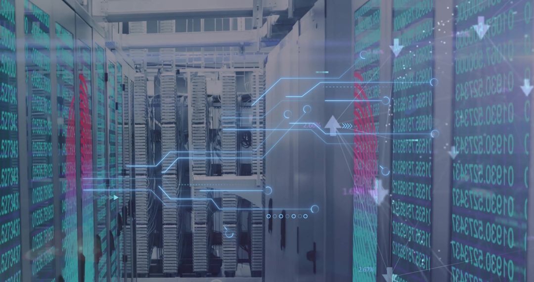 Digital Data Stream Network Over Server Room