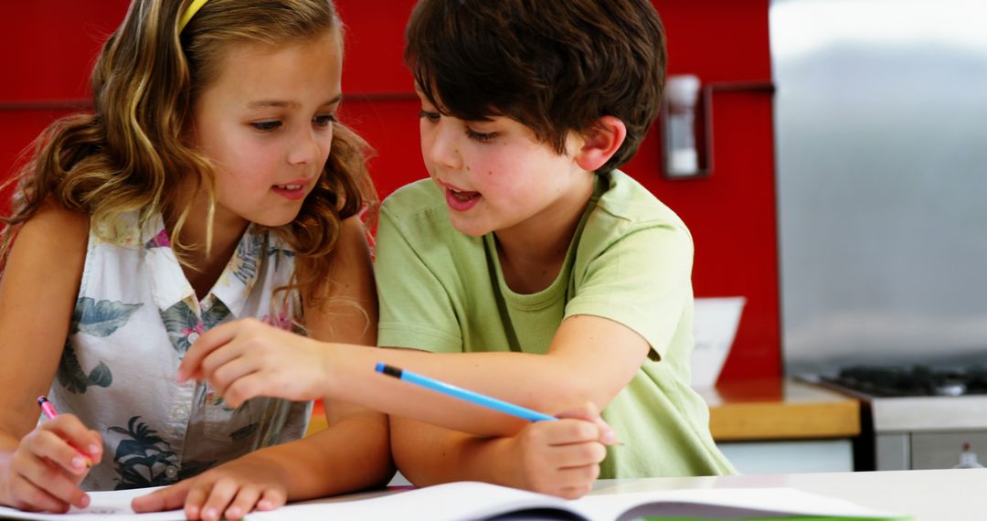 Young Children Learning and Doing Homework Together - Free Images, Stock Photos and Pictures on Pikwizard.com