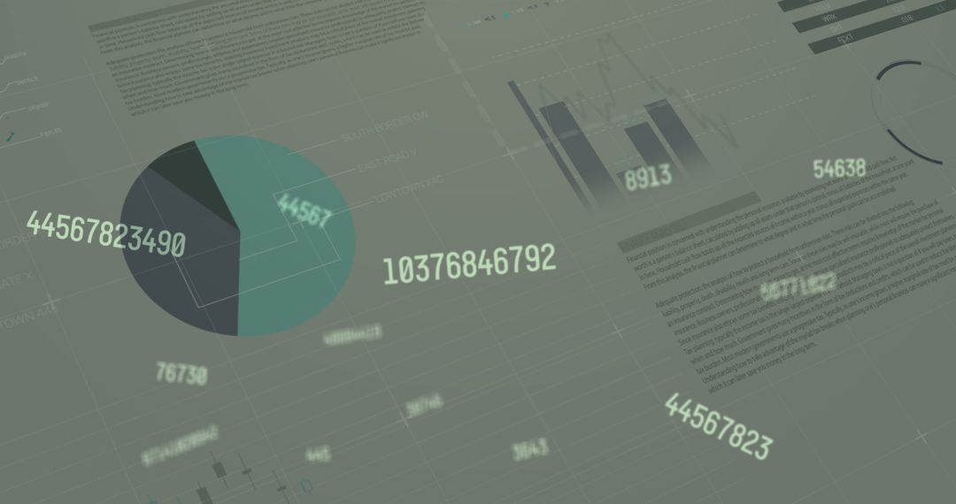 dynamic financial data visualization with numeric overlays - Free Images, Stock Photos and Pictures on Pikwizard.com