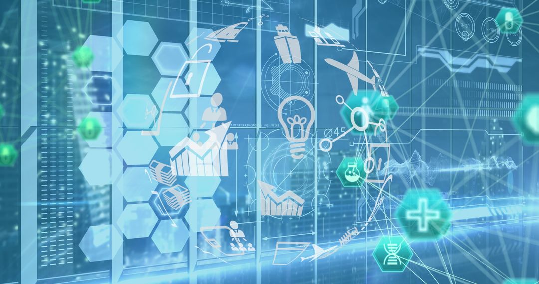 Global Technology and Medicine Interface Concept