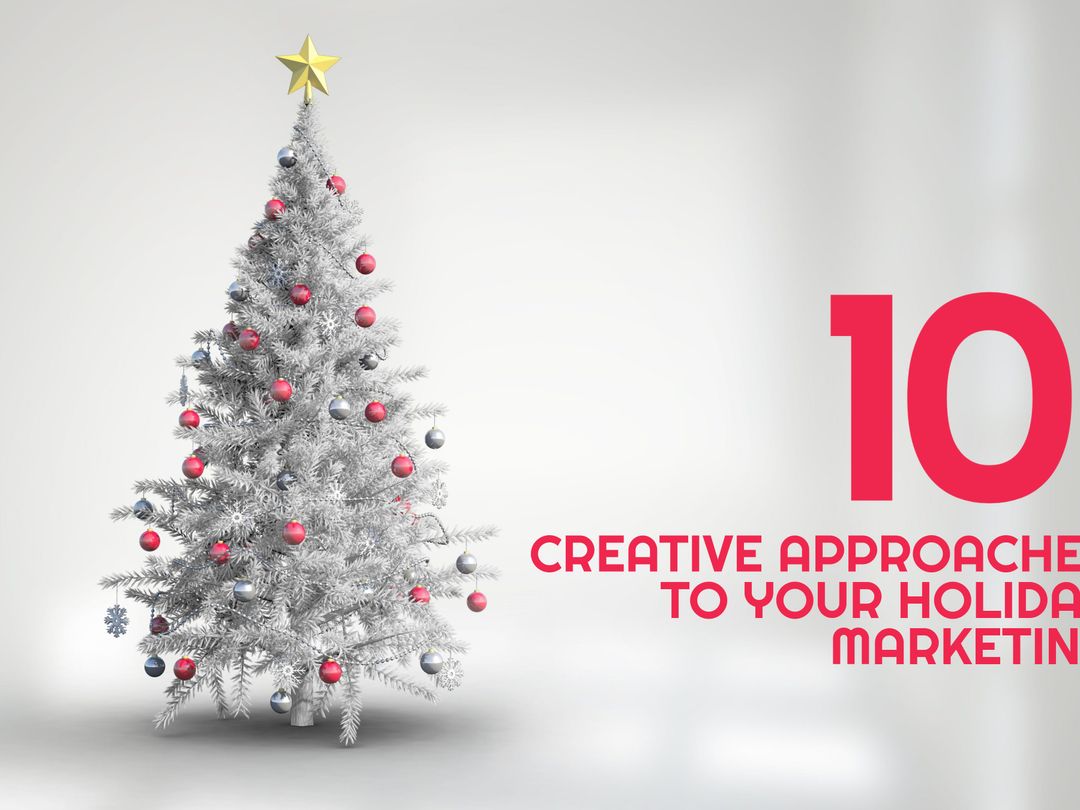 Modern White Christmas Tree with Ornaments and Red Marketing Text - Download Free Stock Templates Pikwizard.com