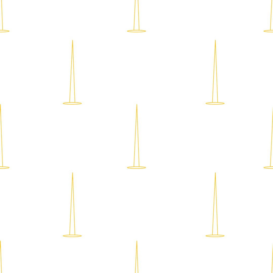 Yellow Nail Pattern on Transparent Background Vector Illustration