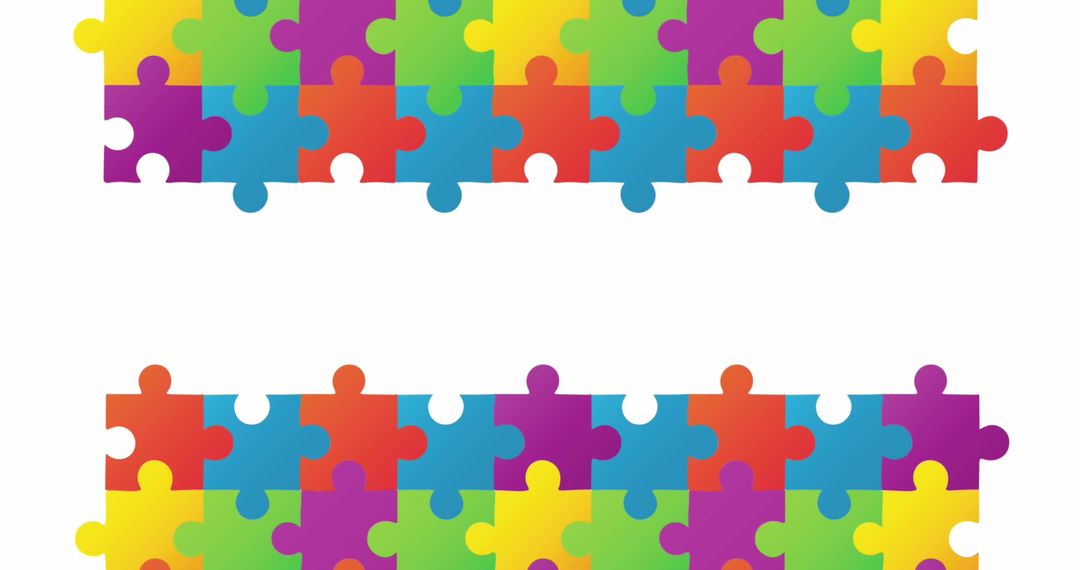 Colorful Puzzle Pieces for Autism Awareness and Digital Interfaces