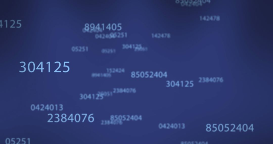 Changing Numbers Display on Blue Digital Background