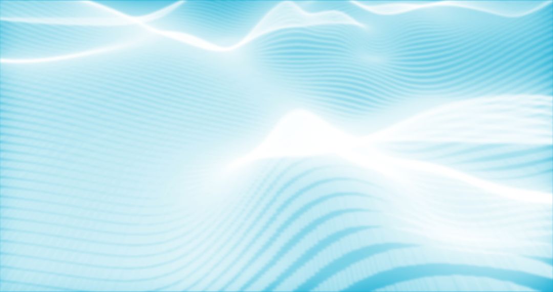 Abstract Digital Waves on Light Blue Background