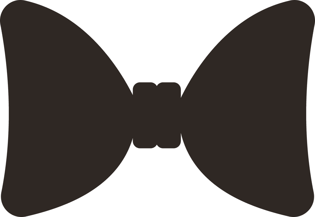 Big Black Bow Illustration on Transparent Background