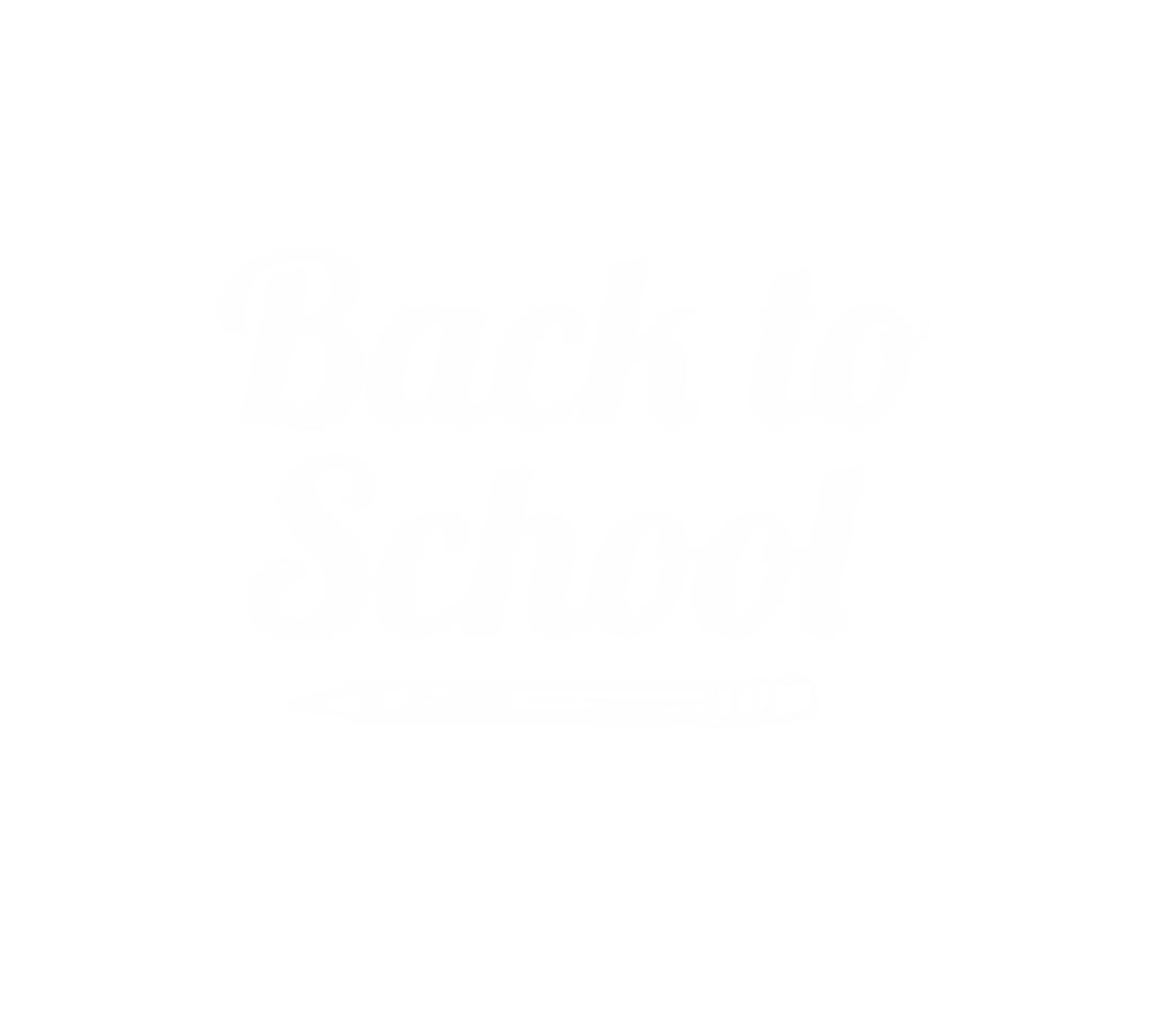Transparent Back to School Text Art with Pencil Icon