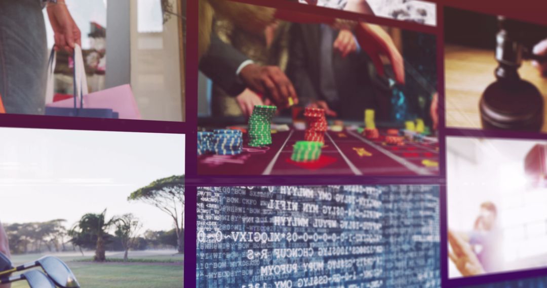 Collage of Global Themes: Business, Technology & Lifestyle Concepts