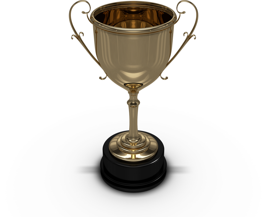 Transparent Gold Award Trophy with Handles for Sports and Academic Achievements - Download Free Stock Images Pikwizard.com