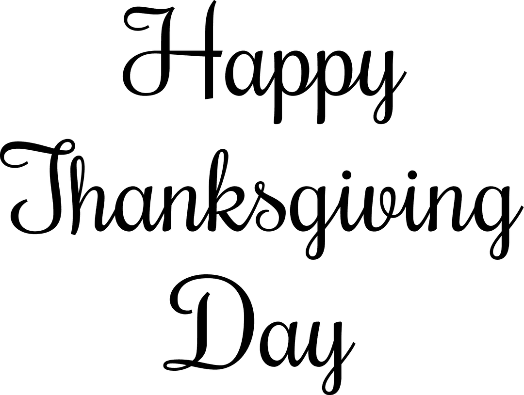 Happy Thanksgiving Transparent Typography Greeting Card