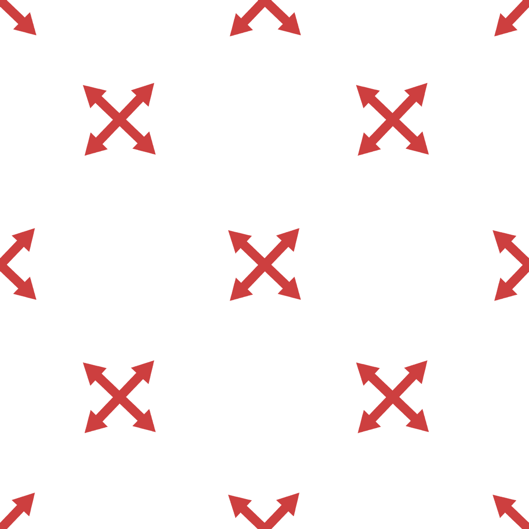 Seamless Red Crossed Arrows Pattern on Transparent Background