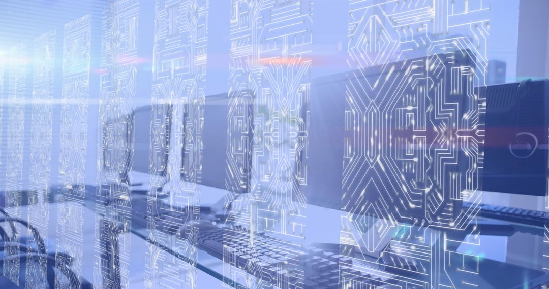 Digital Circuitry Merged with Modern Office Environment