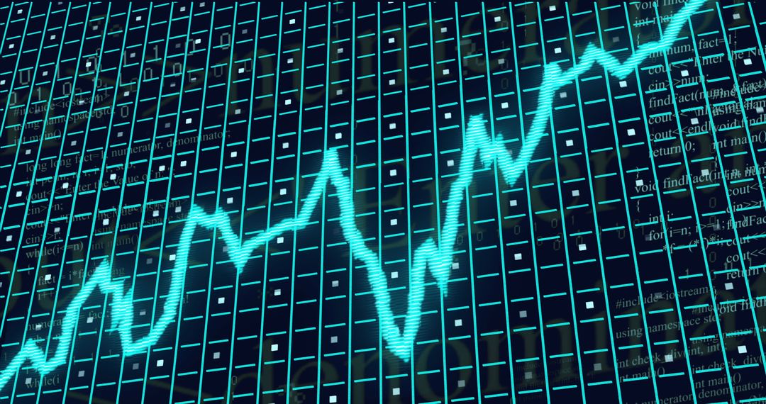Digital Interface with Economic Data Concept
