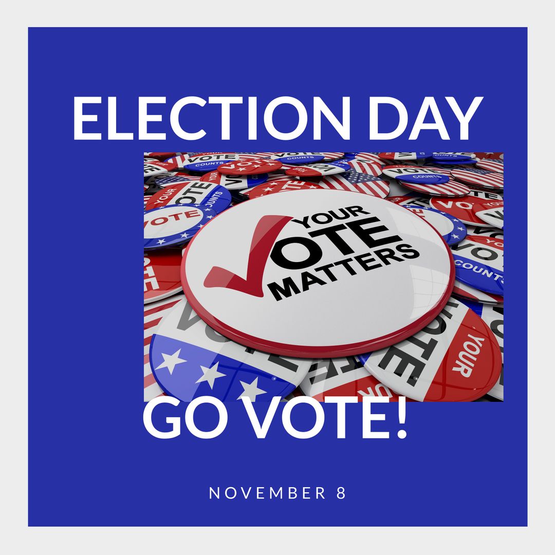 Election Day Badge Promoting Voting Civic Duty