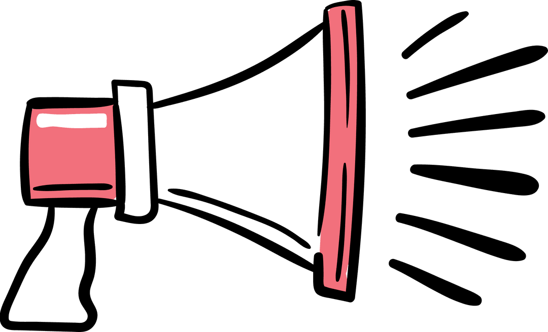 Transparent Loudspeaker Symbol for Communication and Messaging
