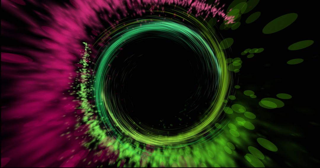 Abstract Colorful Light Trails Circling in Motion