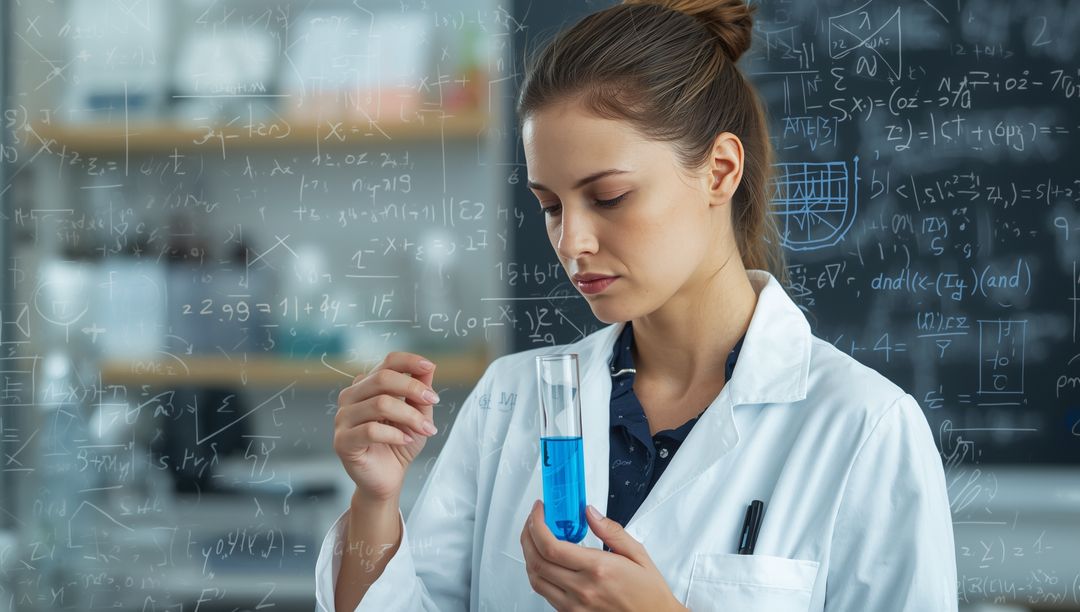 Focused Scientist Conducting Laboratory Experimentation