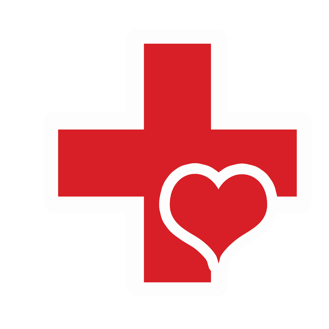 Red Cross and Heart Logo Transparent Healthcare Design