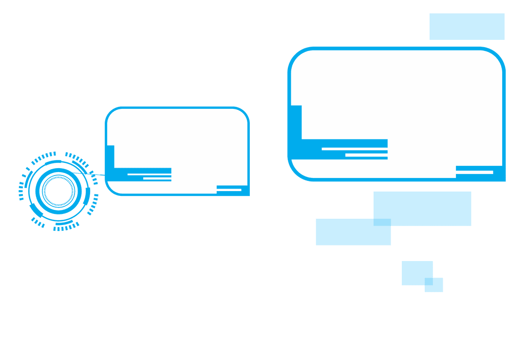 Digital Interface Design on Transparent Background