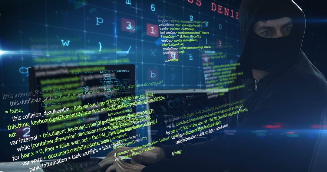 Cybersecurity Threat Analyst Silhouette Monitoring Data