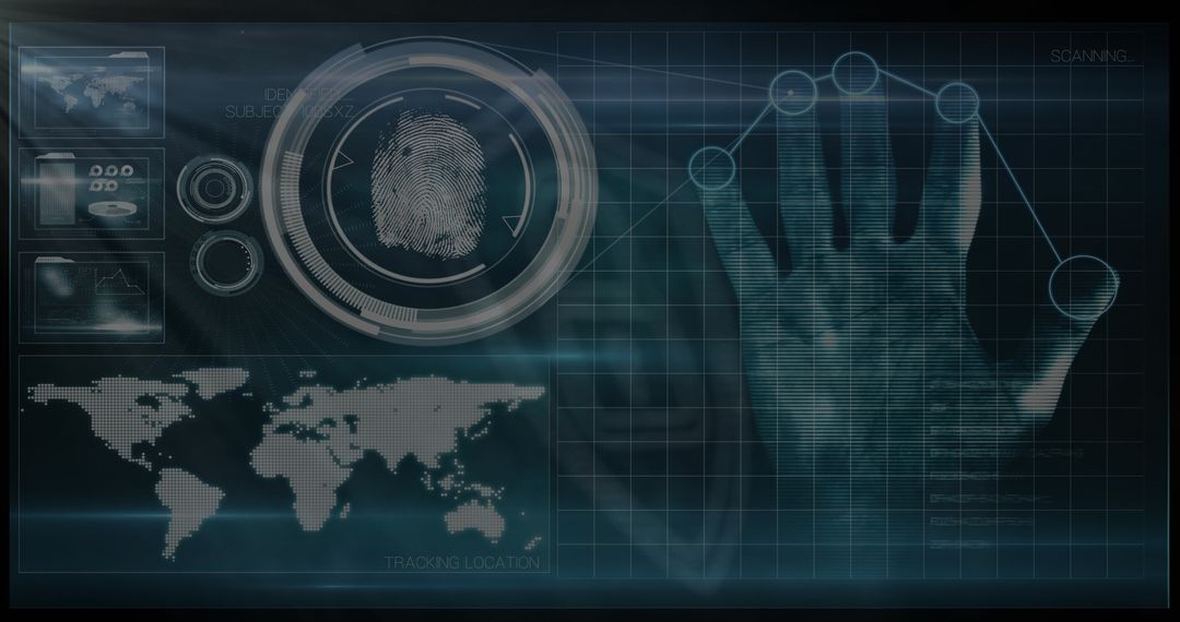 Digital Fingerprint Cybersecurity Interface