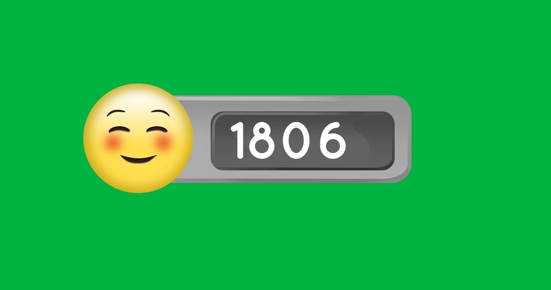 Digital Inbox Smiley Emoticon Displaying 1806 Messages