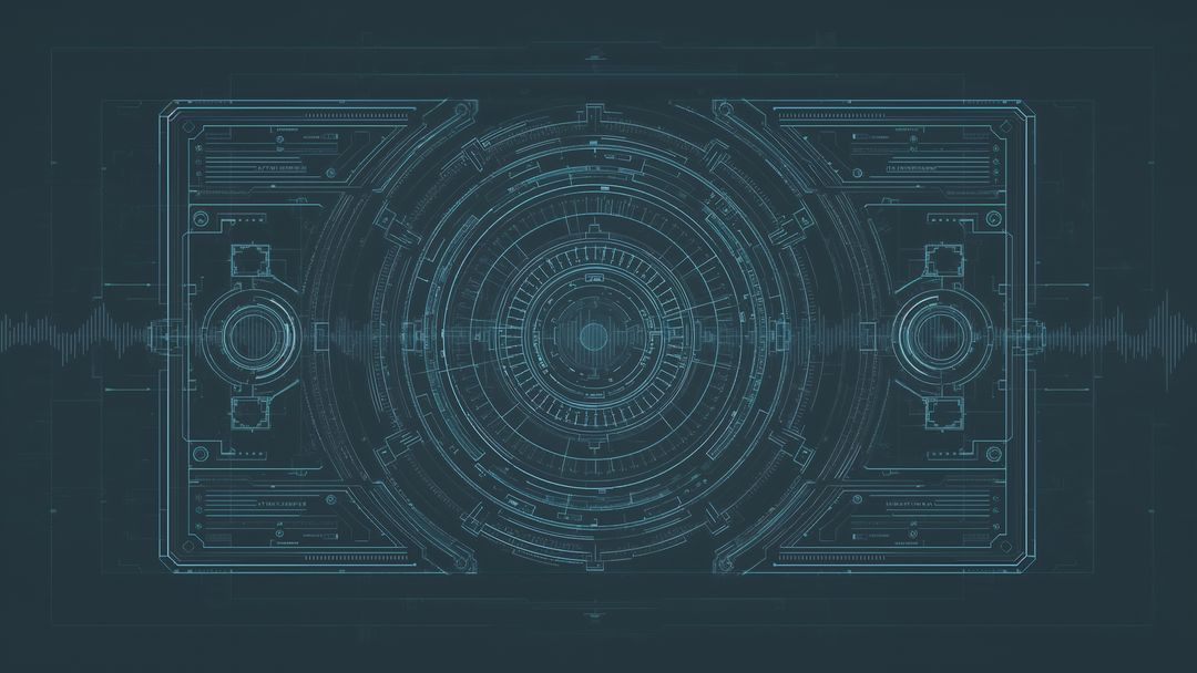 Futuristic Digital Dashboard with Rotating HUD Interface