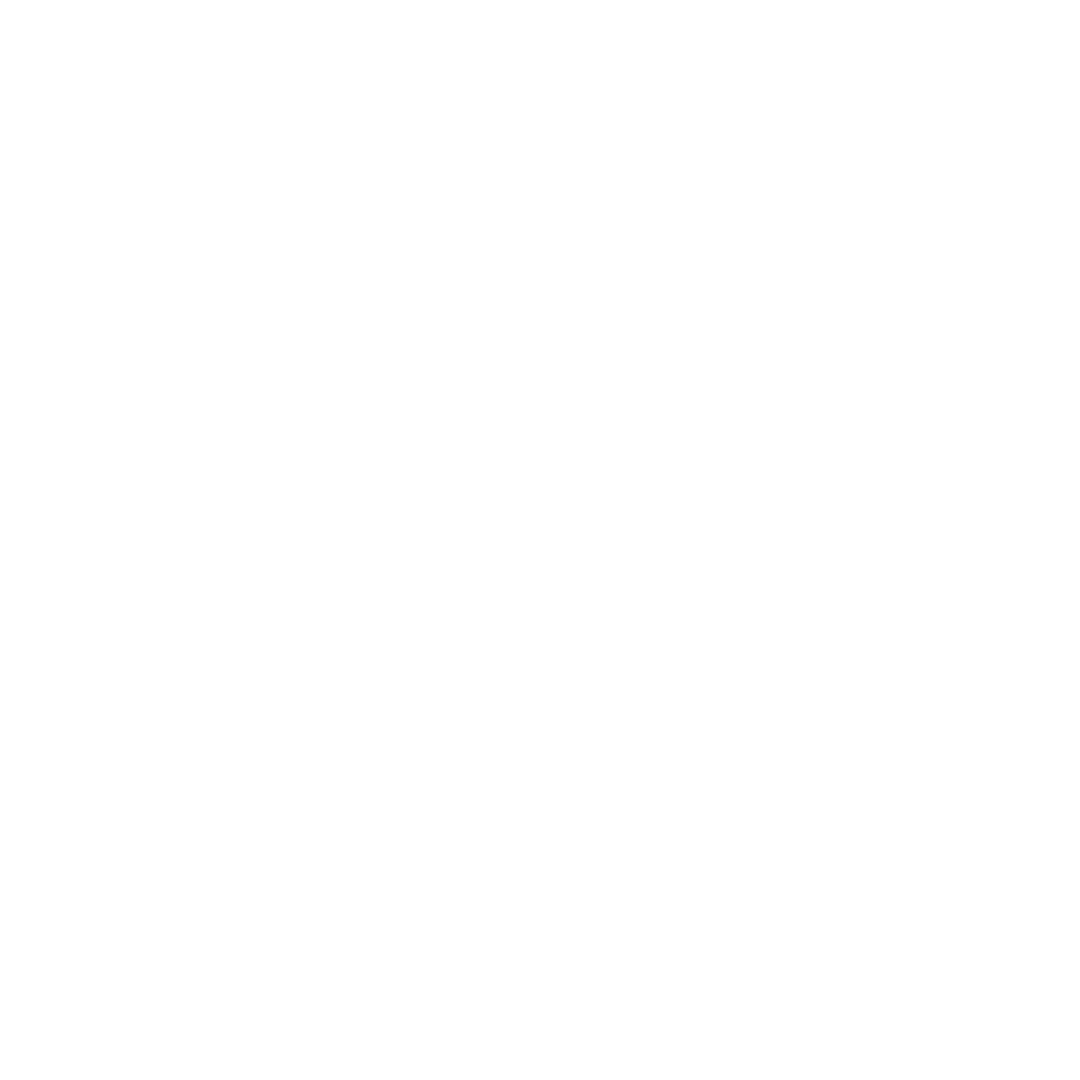 White Outline Sneaker Icon on Transparent Background