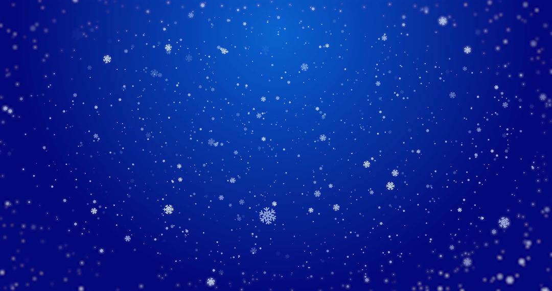 Snowflakes Falling on Deep Blue Background - Free Images, Stock Photos and Pictures on Pikwizard.com