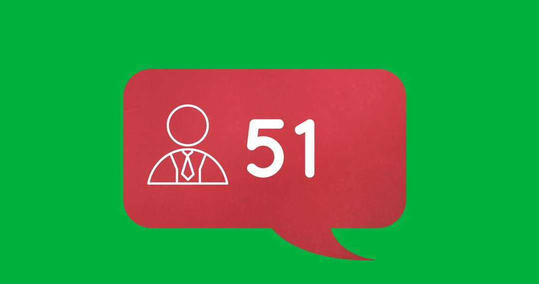 Social Media Follower Count Concept Icon on Bold Background