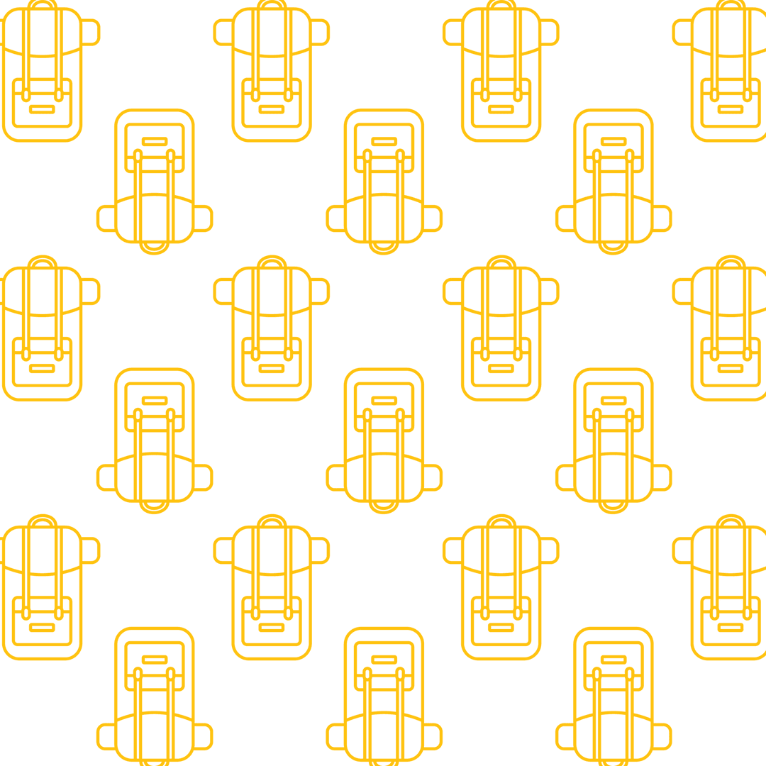 Seamless Yellow Icon Pattern on Transparent Background