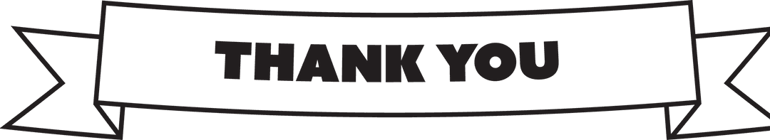 Thank You Banner with Transparent Background Vector Illustration