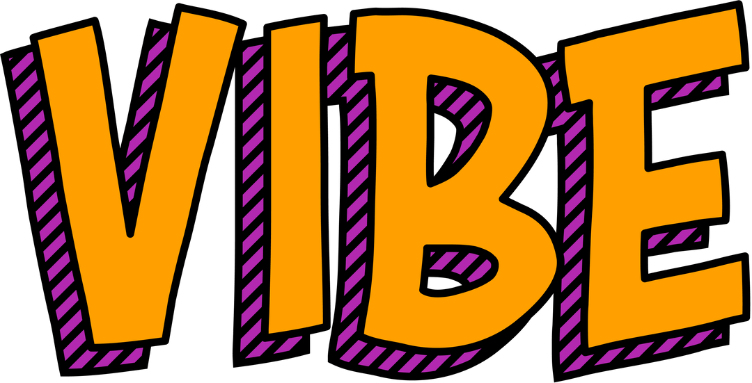 Bright Vibe Text with 3D Shadow in Transparent Background - Download Free Stock Images Pikwizard.com