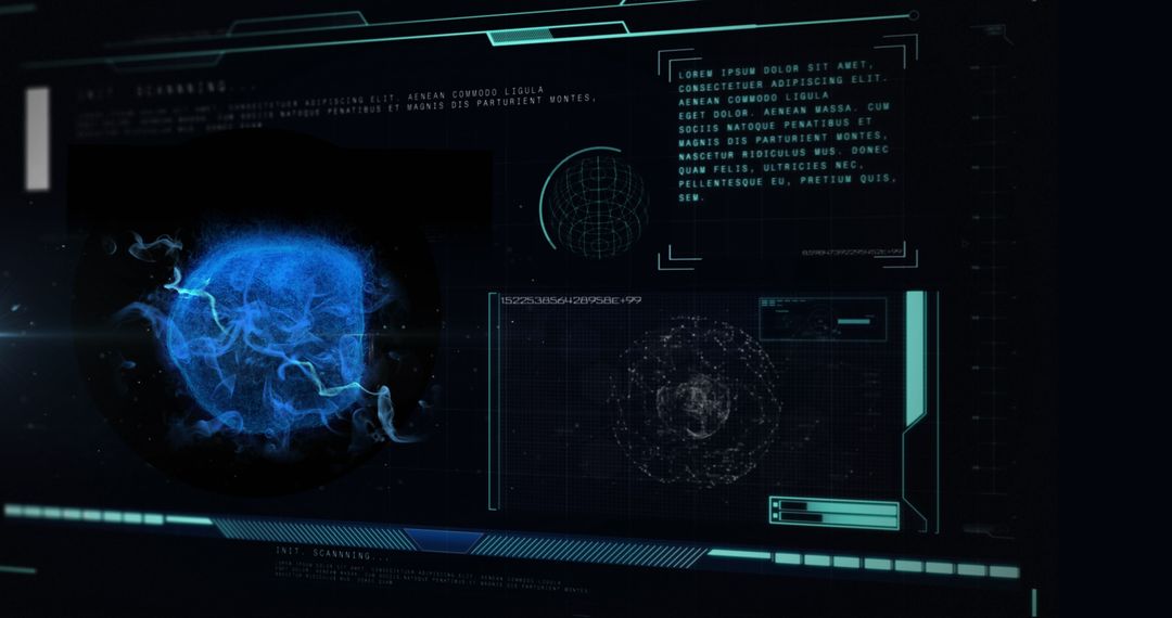 Digital Interface Analyzing COVID-19 Virus Concept