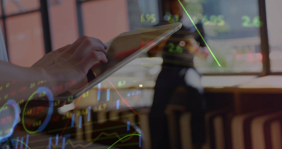 Tablet Navigation with Stock Chart for Financial Analysis