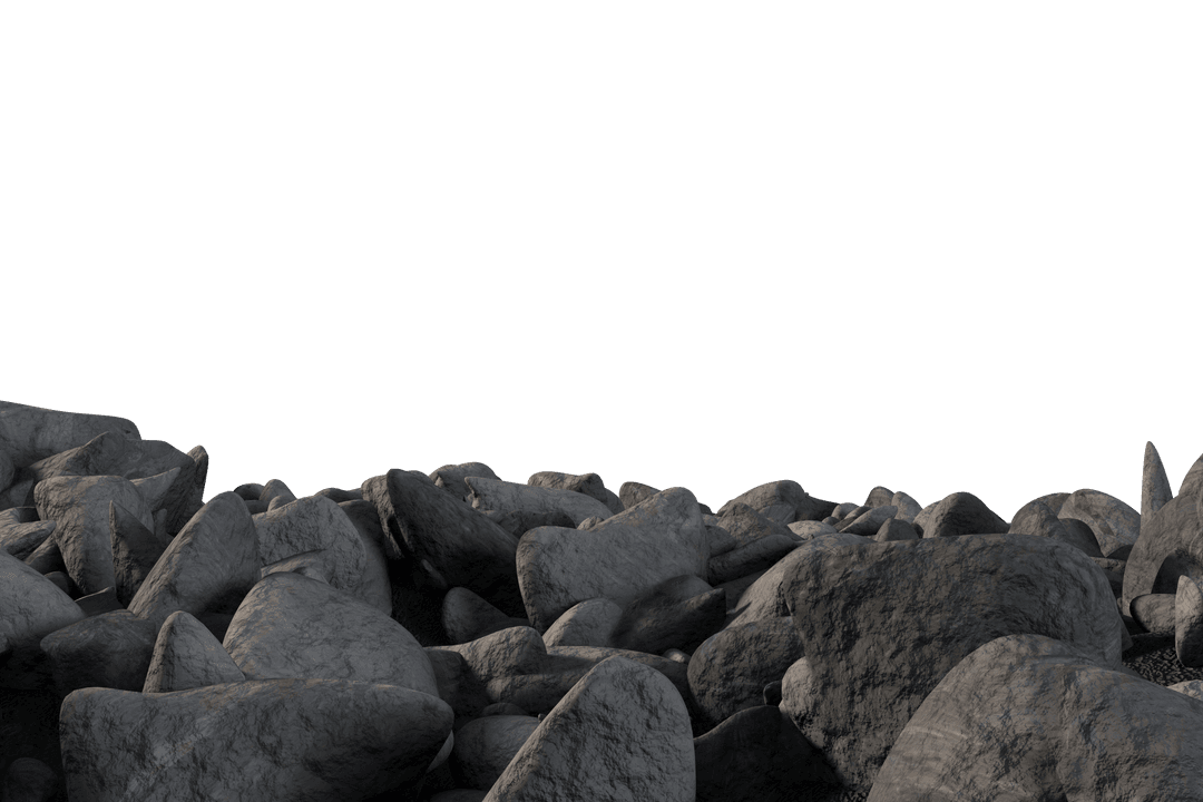 Rocky Landscape with Transparent Background for Designing