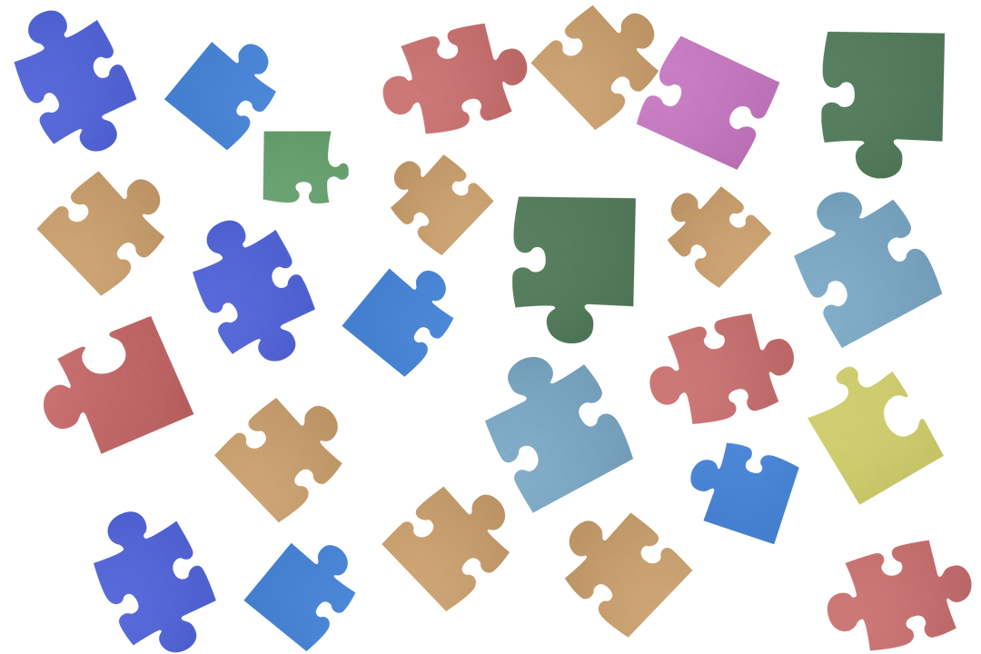 Colorful Transparent Jigsaw Puzzle Pieces Pattern - Download Free Stock Images Pikwizard.com