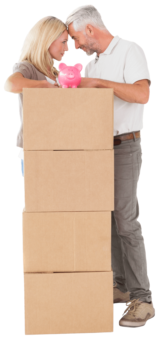 Couple Managing Finances with Transparent Vision