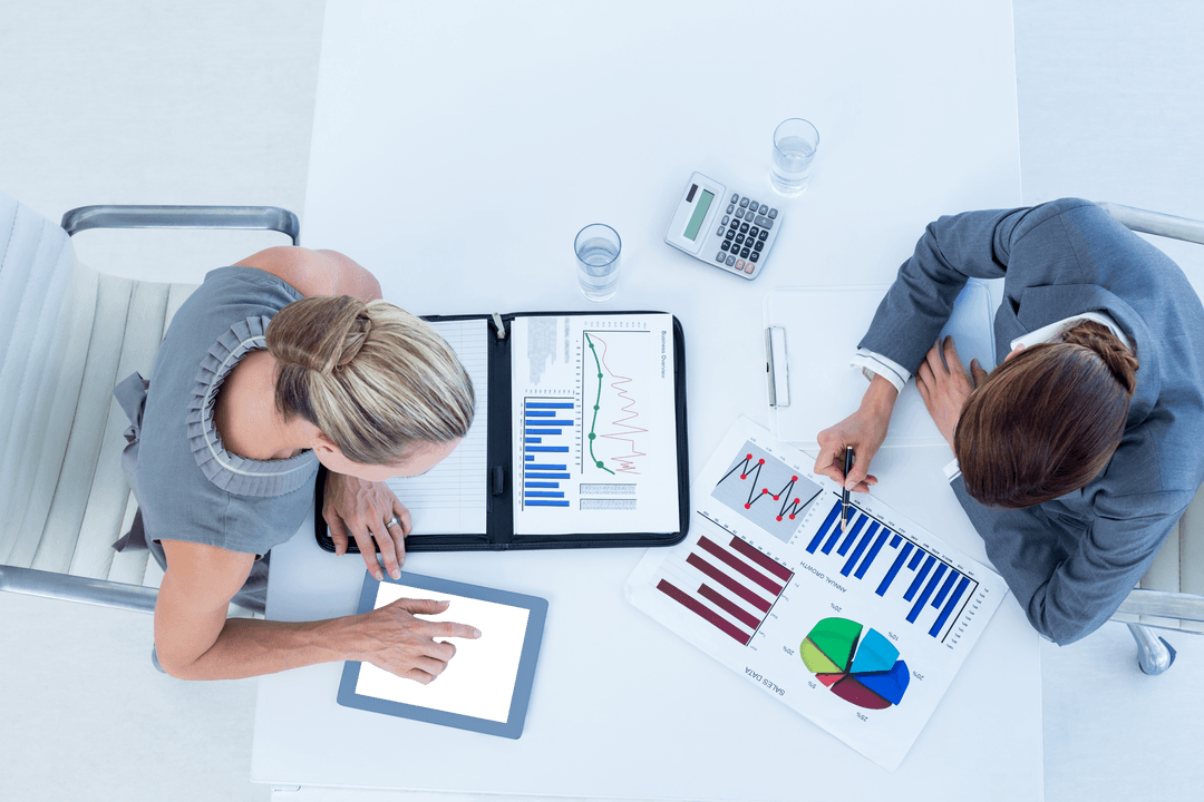 Transparent Business Discussion Between Professional Businesswomen