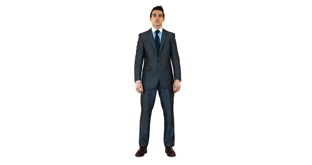 Confident Businessman in Formal Suit Standing Isolated on White Background - Free Images, Stock Photos and Pictures on Pikwizard.com