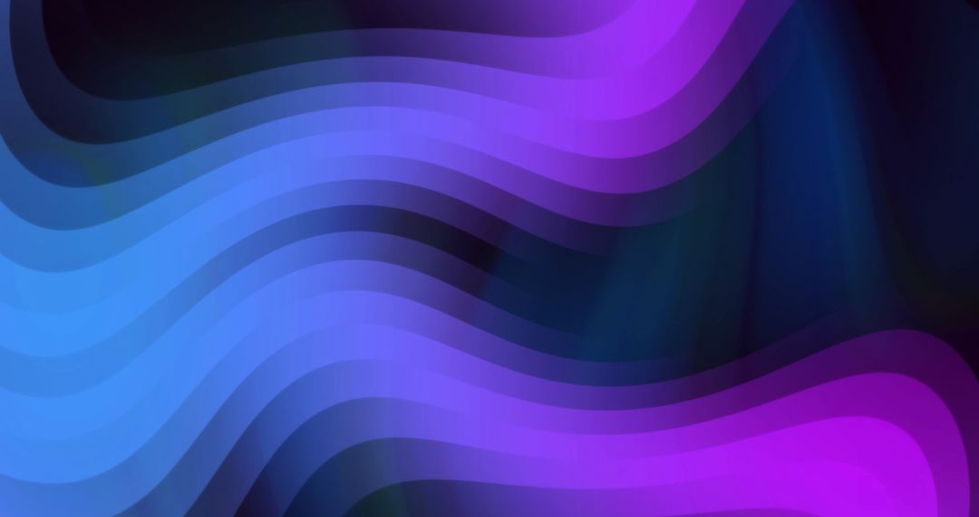 Vibrant wavy blue and purple lines on dark backdrop