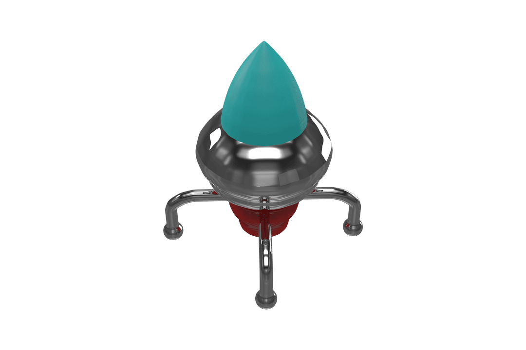 Futuristic Metallic Spaceship for Transparent Vector Design