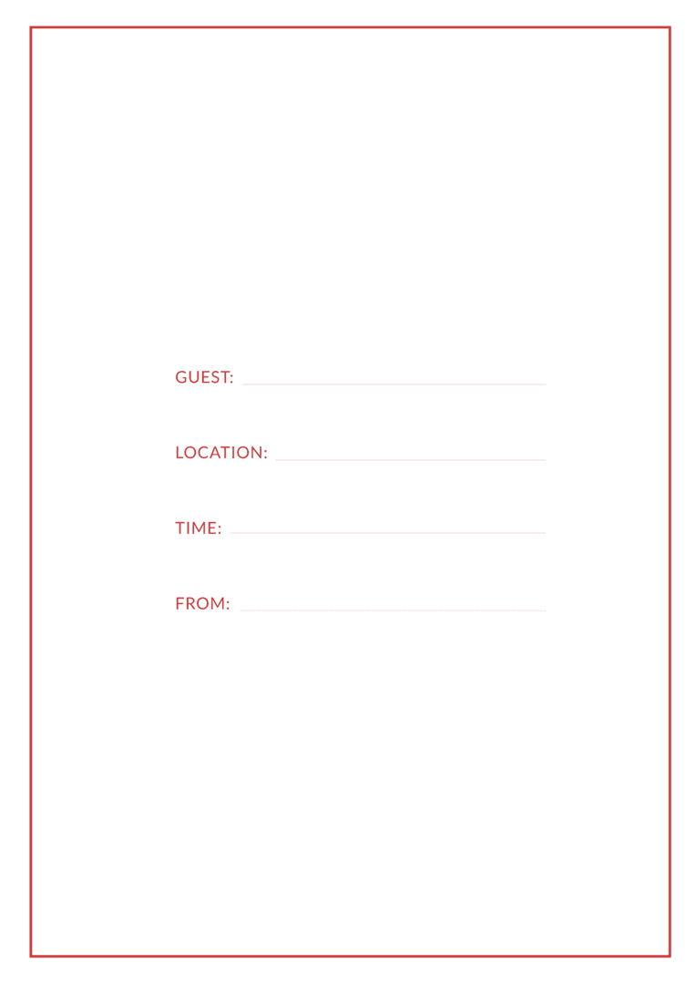 Transparent Invitation Card Illustration on Red Background