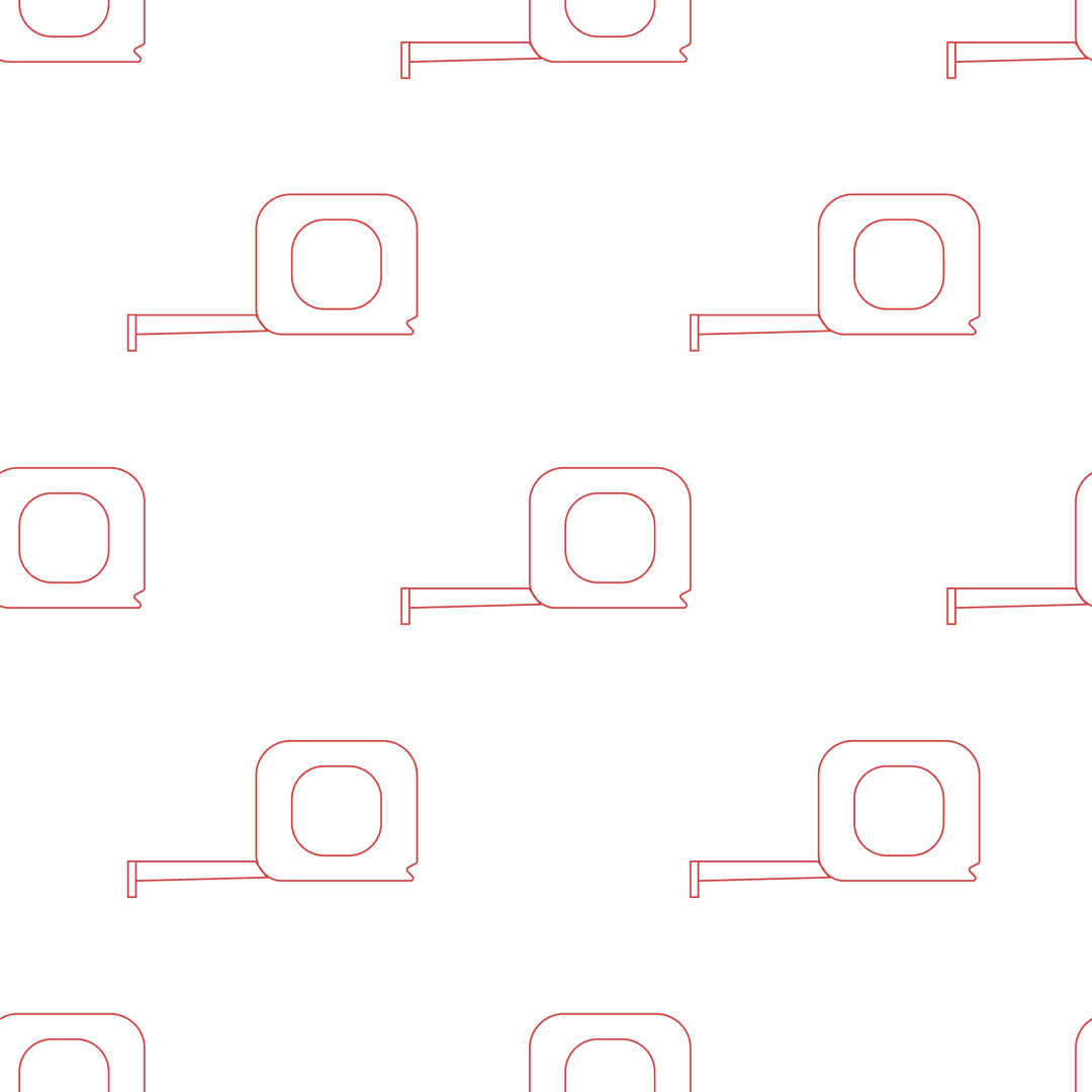 Seamless Tape Measure Pattern with Transparent Background